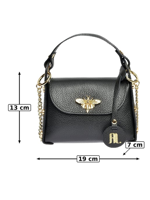 Anna Luchini Negro Bolso de cuero - Image 6