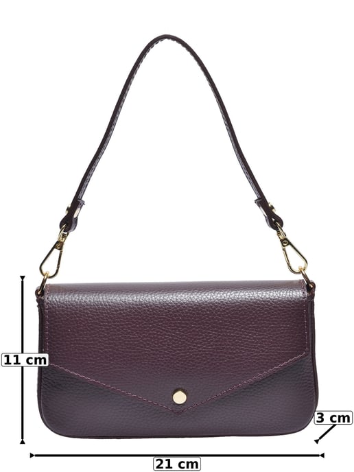 Roberta M Borgoña Bolso de cuero - Image 5