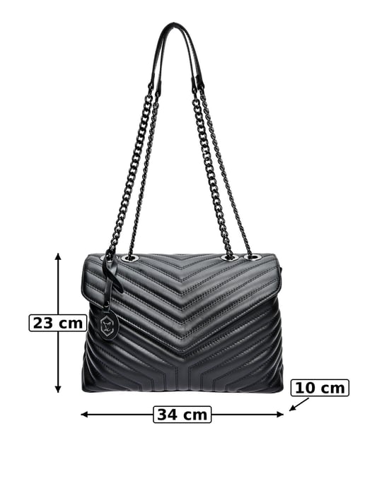 Luisa Vannini NEGRO Bolso de cuero - Image 6