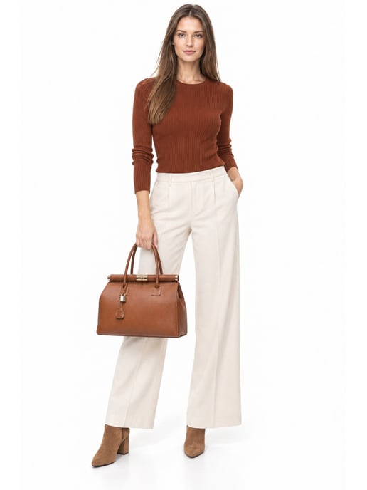 Anna Luchini Brown Bolso de cuero - Image 6