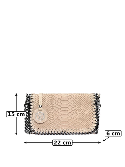 Luisa Vannini Beige Bolso de cuero - Image 6