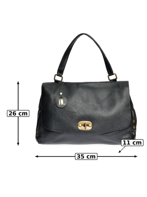 Anna Luchini Negro Bolso de cuero - Image 6