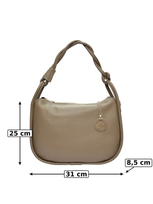 Luisa Vannini Beige Bolso de cuero - Image 6