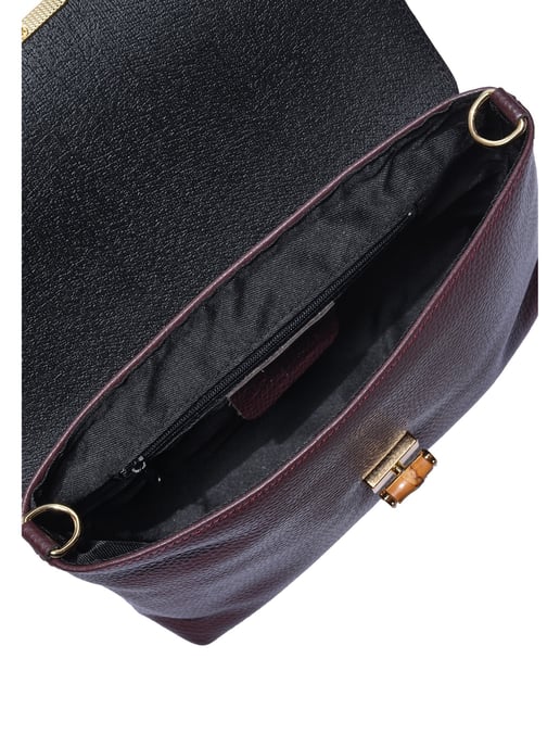 Roberta M Borgoña Bolso de cuero - Image 4