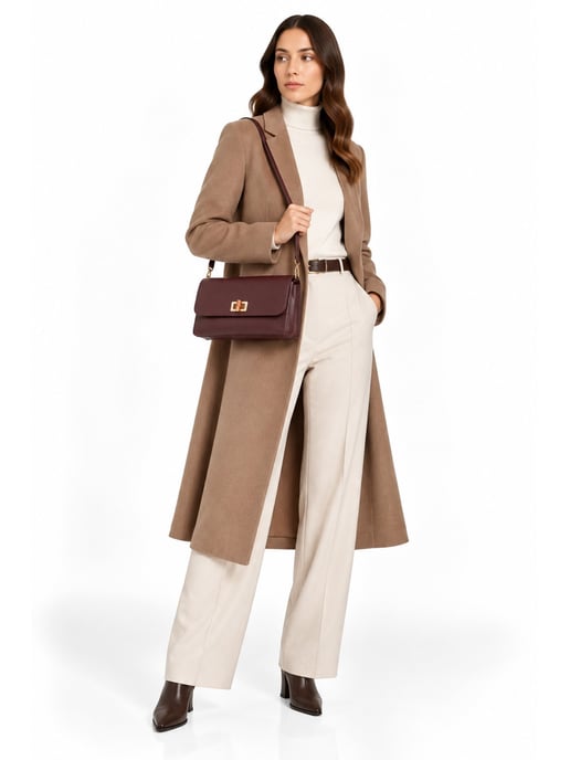 Roberta M Borgoña Bolso de cuero - Image 6