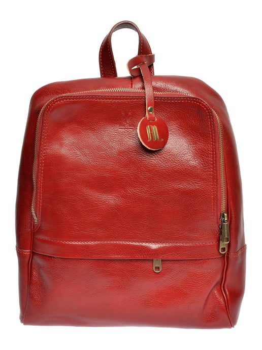 Anna Luchini Rojo Bolso de cuero - Image 1