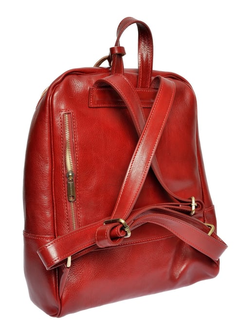 Anna Luchini Rojo Bolso de cuero - Image 2