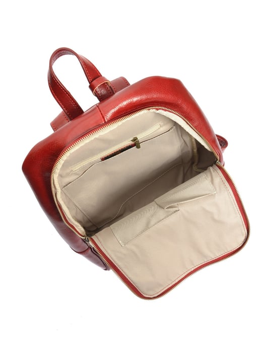 Anna Luchini Rojo Bolso de cuero - Image 4