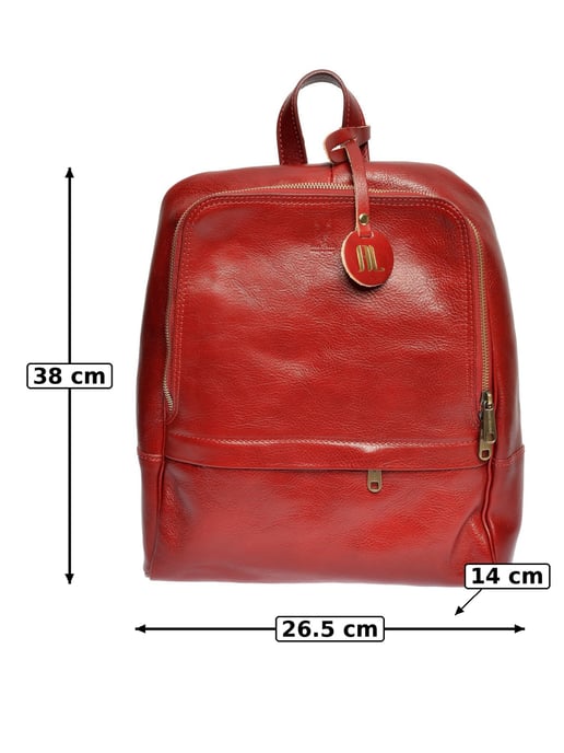 Anna Luchini Rojo Bolso de cuero - Image 6