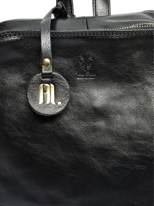 Anna Luchini Negro Bolso de cuero - Image 3