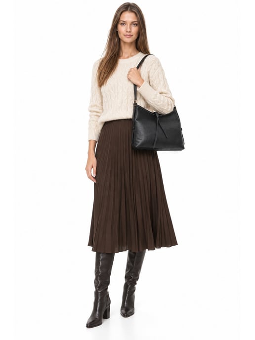 Anna Luchini Negro Bolso de cuero - Image 6