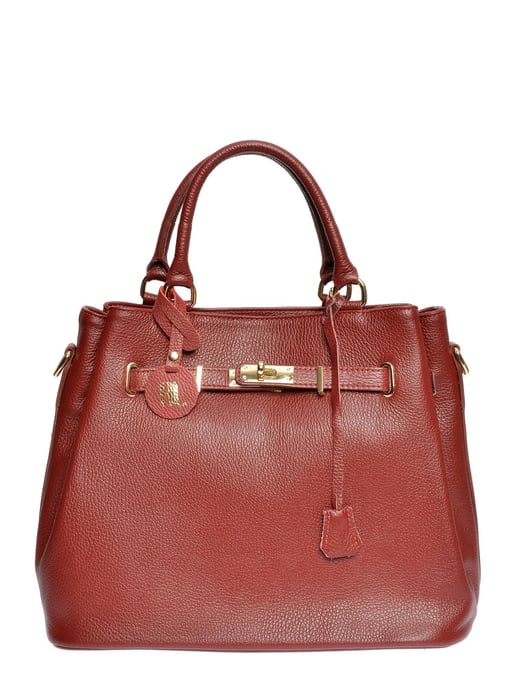 Anna Luchini Rojo y Vinoa Bolso de cuero - Image 1