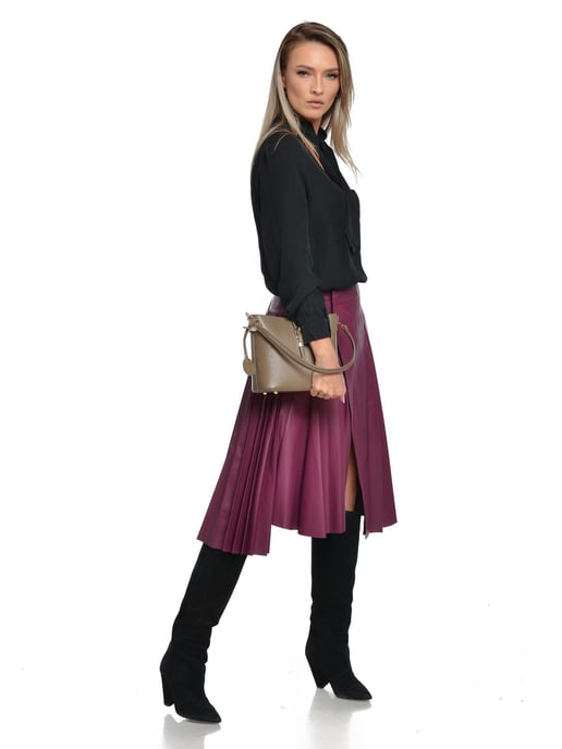 Roberta M Beige Bolso de cuero - Image 5