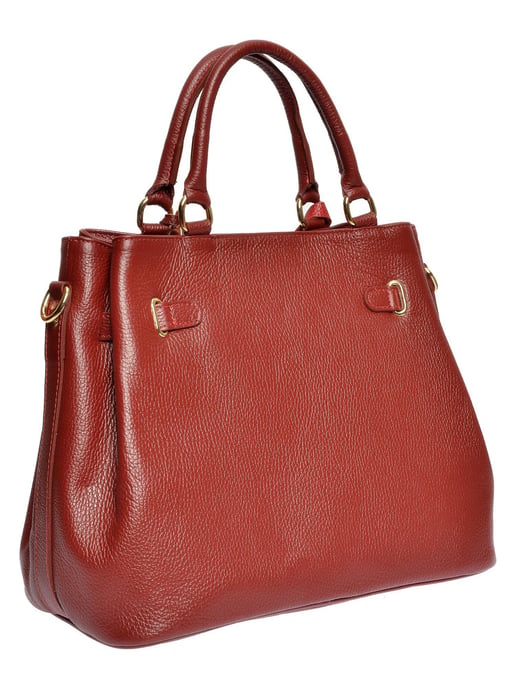 Anna Luchini Rojo y Vinoa Bolso de cuero - Image 2