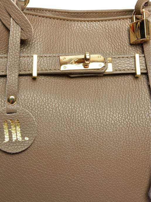 Anna Luchini Beige Bolso de cuero - Image 3