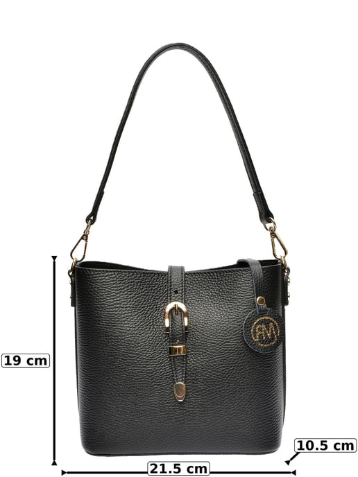 Roberta M Negro Bolso de cuero - Image 6