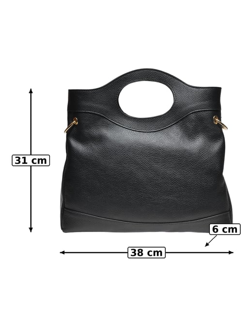 Anna Luchini Negro Bolso de cuero - Image 5