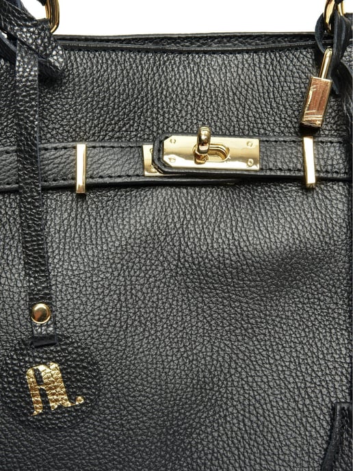 Anna Luchini Negro Bolso de cuero - Image 3