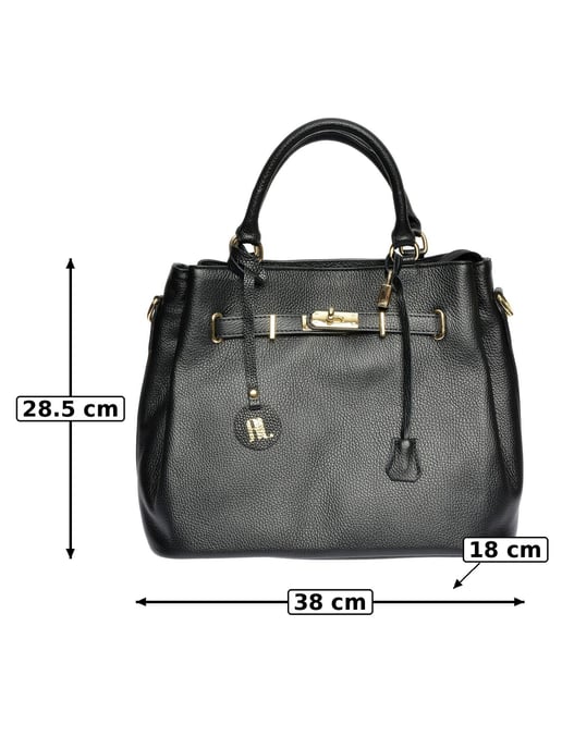 Anna Luchini Negro Bolso de cuero - Image 6
