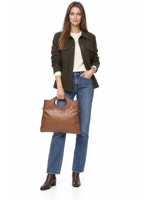 Anna Luchini Brown Bolso de cuero - Image 6