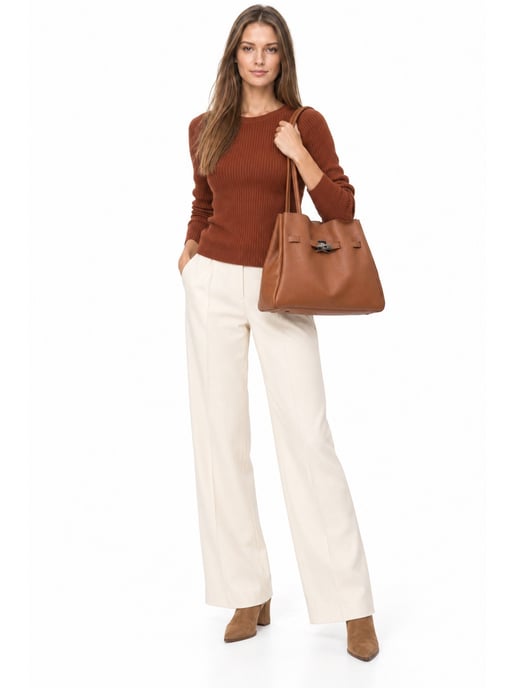 Anna Luchini Brown Bolso de cuero - Image 6