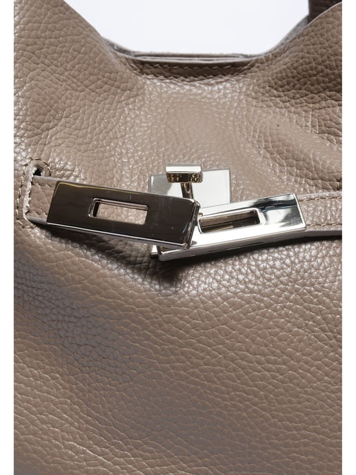 Anna Luchini Beige Bolso de cuero - Image 3
