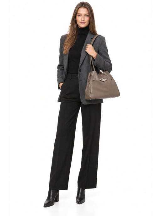 Anna Luchini Beige Bolso de cuero - Image 6