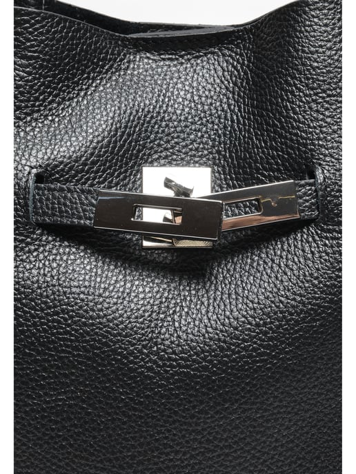 Anna Luchini Negro Bolso de cuero - Image 3