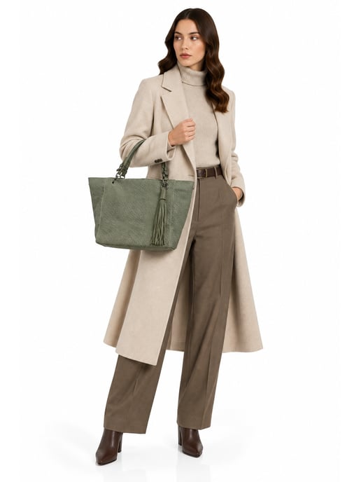 Roberta M Verde Bolso de cuero - Image 6