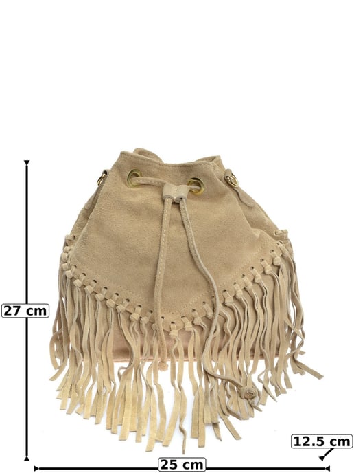 Roberta M Beige Bolso de cuero - Image 6