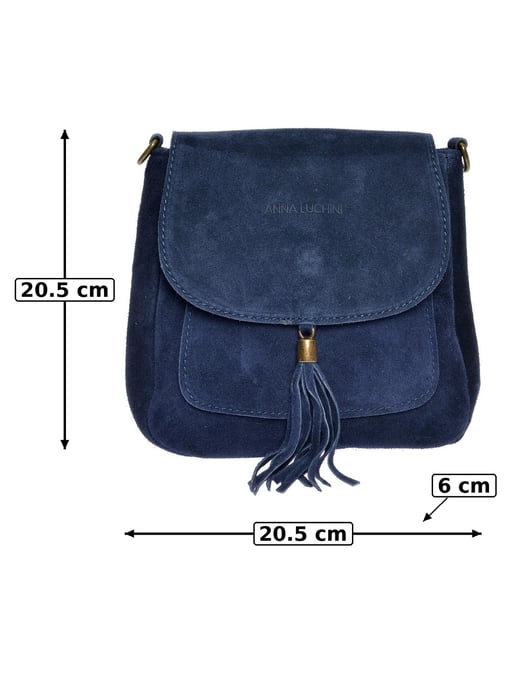 Anna Luchini Azul Bolso de cuero - Image 6
