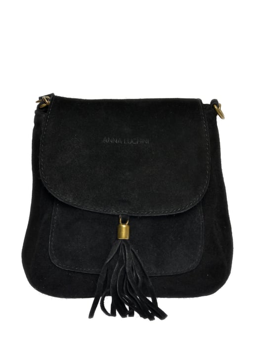 Anna Luchini Negro Bolso de cuero - Image 1