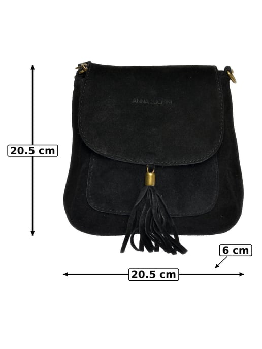 Anna Luchini Negro Bolso de cuero - Image 6