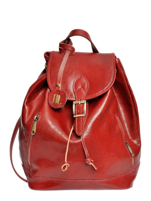 Anna Luchini Rojo Bolso de cuero - Image 1