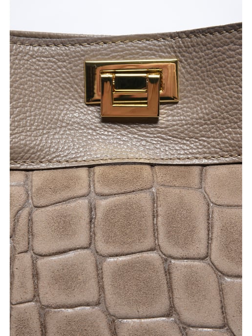 Anna Luchini Beige Bolso de cuero - Image 3