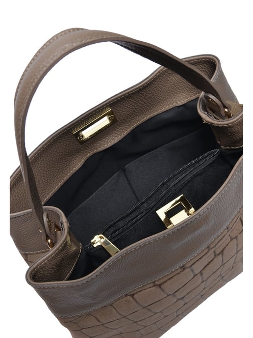 Anna Luchini Beige Bolso de cuero - Image 4