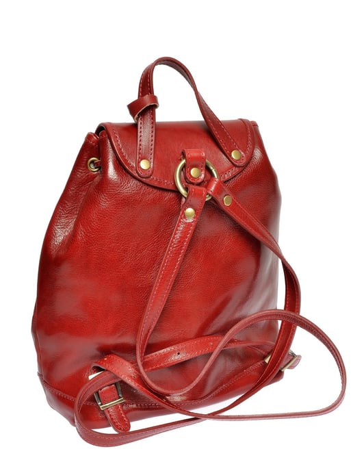 Anna Luchini Rojo Bolso de cuero - Image 2