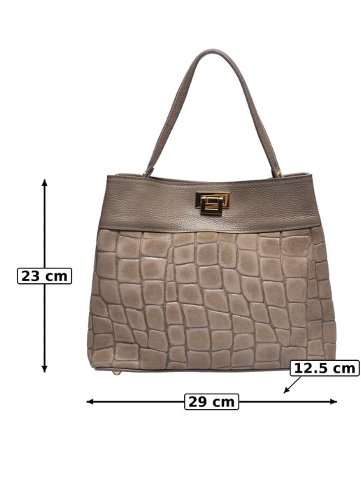 Anna Luchini Beige Bolso de cuero - Image 5