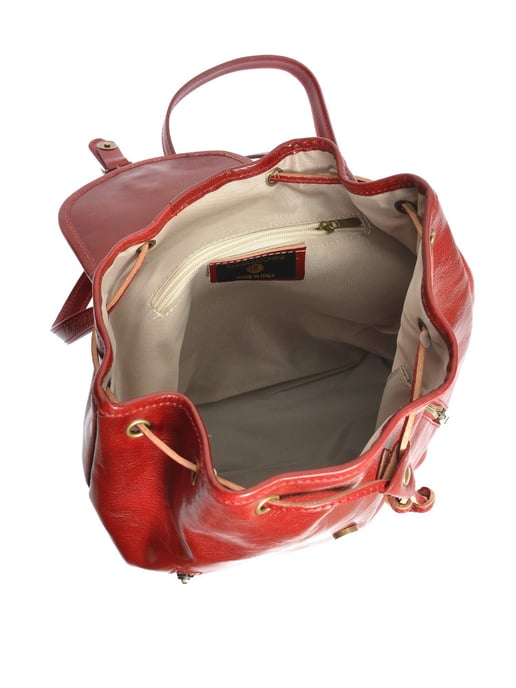 Anna Luchini Rojo Bolso de cuero - Image 4