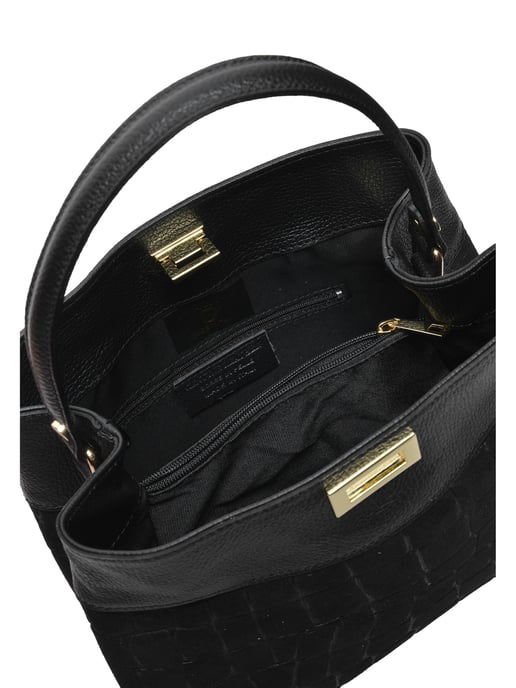Anna Luchini Negro Bolso de cuero - Image 4