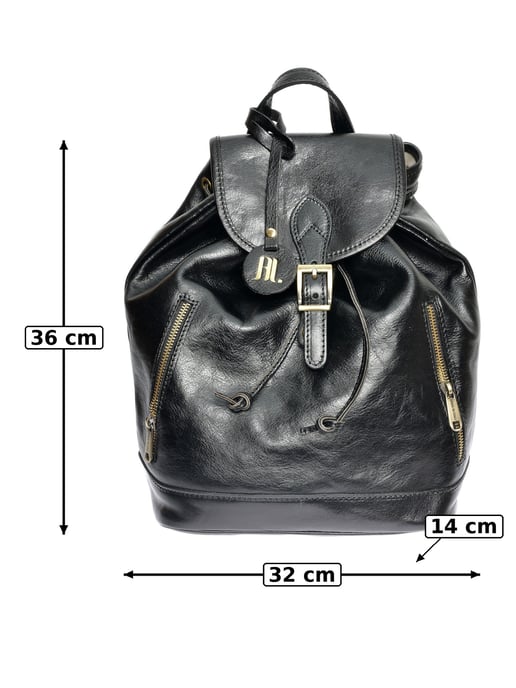 Anna Luchini Negro Bolso de cuero - Image 6