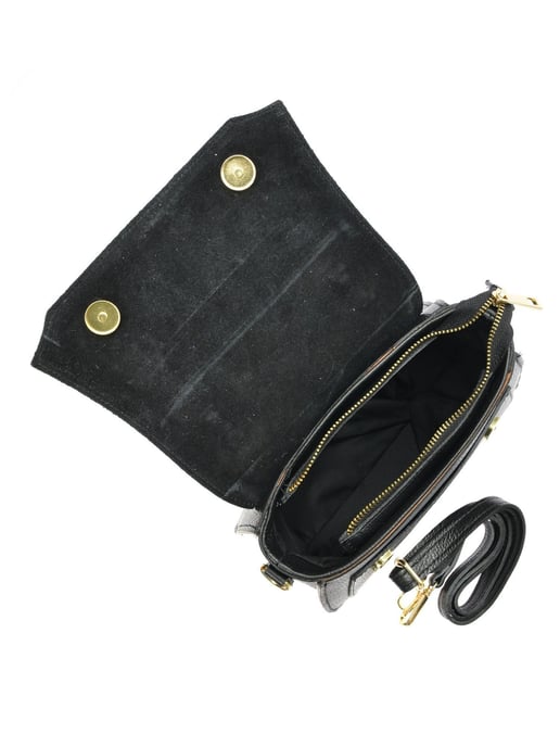 Isabella Rhea Negro Bolso de cuero - Image 4