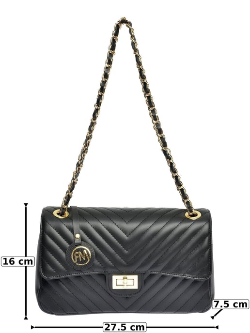 Roberta M Negro Bolso de cuero - Image 6