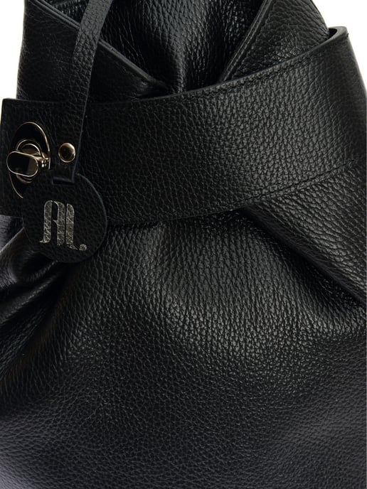 Anna Luchini Negro Bolso de cuero - Image 3