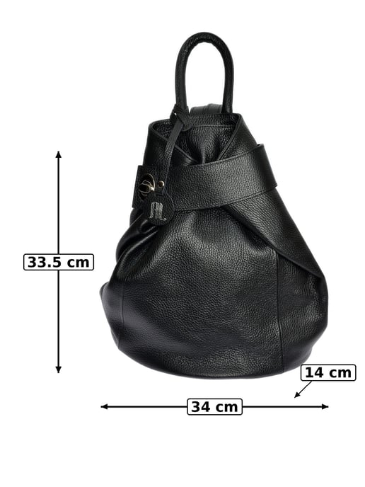 Anna Luchini Negro Bolso de cuero - Image 6