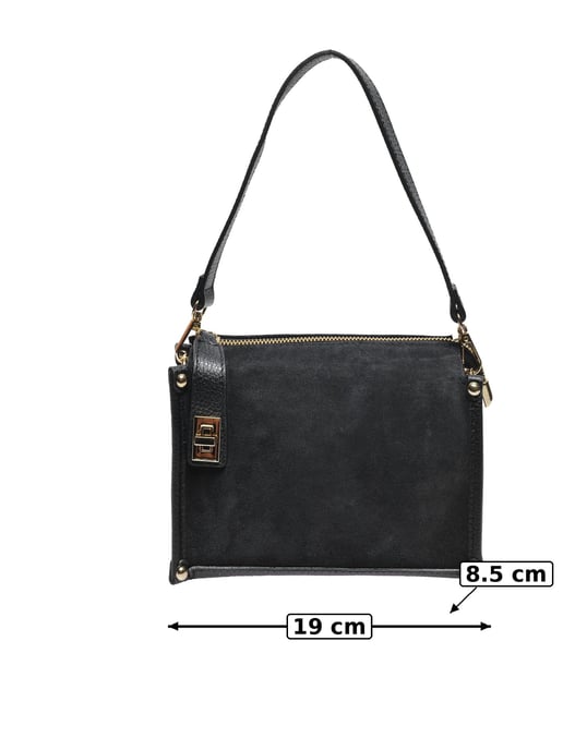 Anna Luchini Negro Bolso de cuero - Image 5