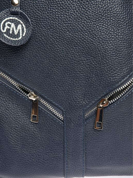 Roberta M AZUL Bolso de cuero - Image 3