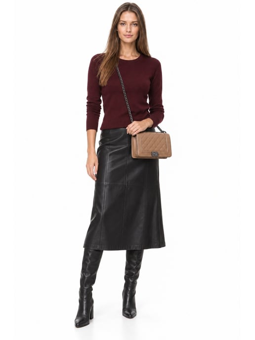 Anna Luchini Beige Bolso de cuero - Image 6