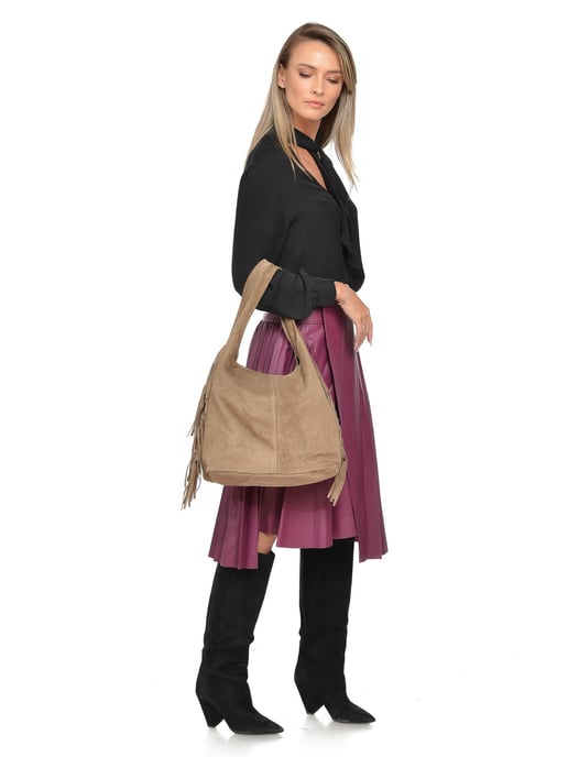 Isabella Rhea Beige Bolso de cuero - Image 5
