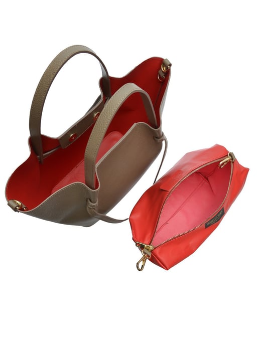 Isabella Rhea Beige Bolso de cuero - Image 4